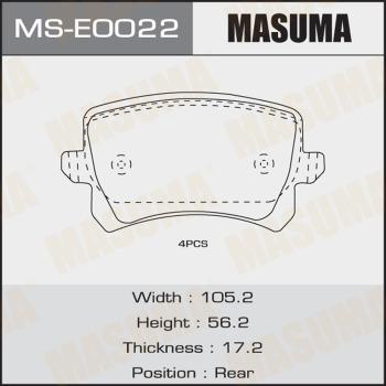 MASUMA MS-E0022 - Drum Brake Shoe Set car-mod.net