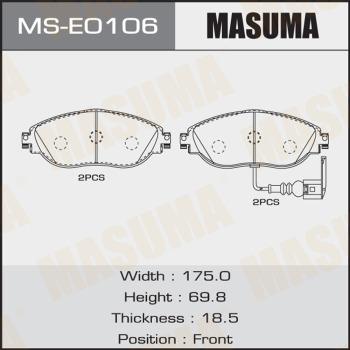 MASUMA MS-E0106 - Drum Brake Shoe Set car-mod.net