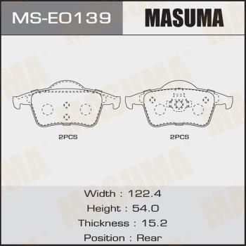 MASUMA MS-E0139 - Drum Brake Shoe Set car-mod.net