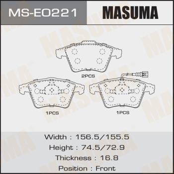 MASUMA MS-E0221 - Drum Brake Shoe Set car-mod.net
