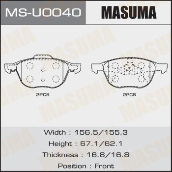 MASUMA MS-U0040 - Drum Brake Shoe Set car-mod.net