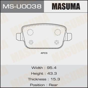 MASUMA MS-U0038 - Drum Brake Shoe Set car-mod.net