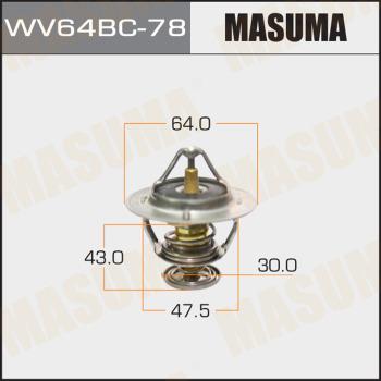 MASUMA WV64BC78 - Coolant thermostat / housing car-mod.net