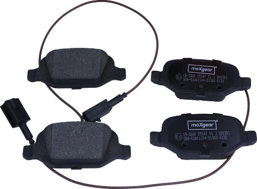 Maxgear 19-3660 - Brake Pad Set, disc brake car-mod.net