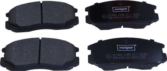 Maxgear 19-3600 - Brake Pad Set, disc brake car-mod.net