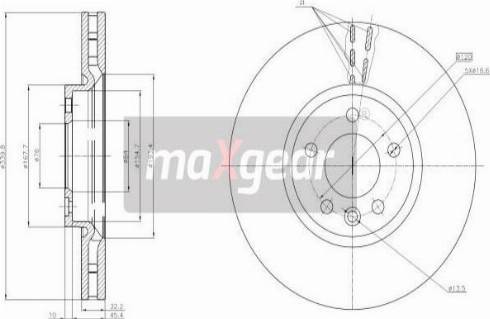 Maxgear 19-3221 - Brake Disc car-mod.net
