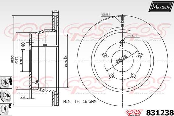 Maxtech 5271034 - Steering Knuckle, wheel suspension car-mod.net