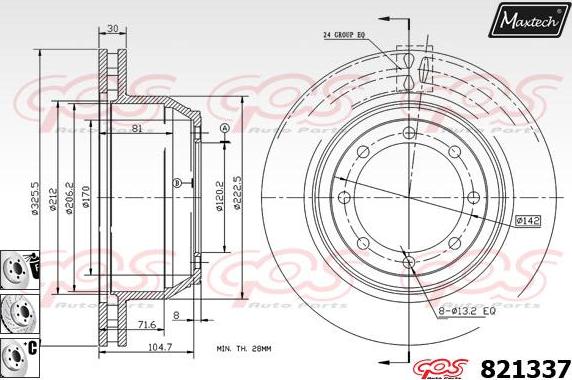 Maxtech 5272008 - Steering Knuckle, wheel suspension car-mod.net