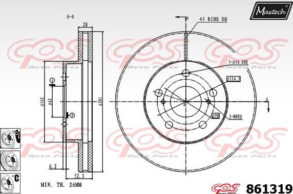 Maxtech 72941002 - Piston, brake caliper car-mod.net