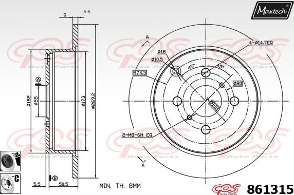 Maxtech 6272001 - Brake Caliper car-mod.net