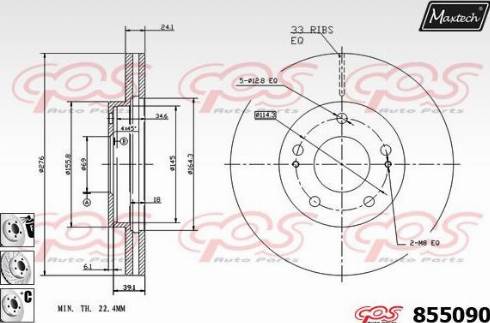Maxtech 855090.6980 - Brake Disc car-mod.net