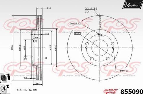Maxtech 855090.6060 - Brake Disc car-mod.net