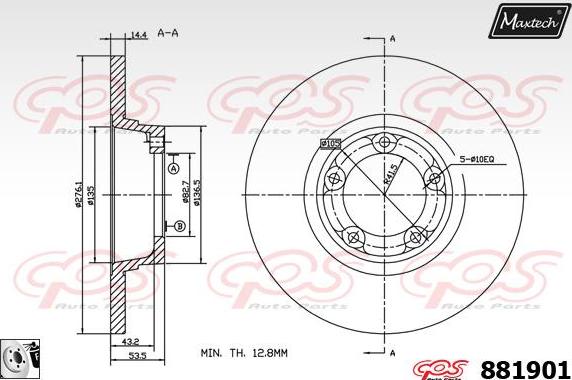 Maxtech 855090 - Brake Disc car-mod.net
