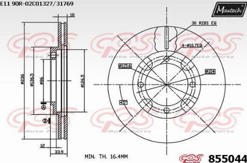 Maxtech 855044.0000 - Brake Disc car-mod.net
