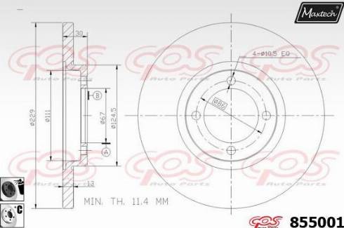 Maxtech 855001.6060 - Brake Disc car-mod.net