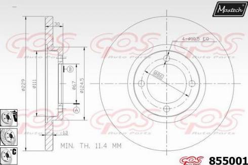 Maxtech 855001.6880 - Brake Disc car-mod.net