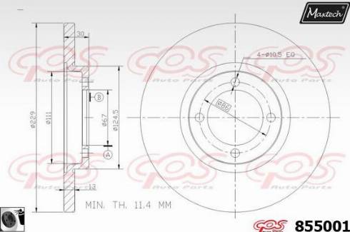 Maxtech 855001.0060 - Brake Disc car-mod.net