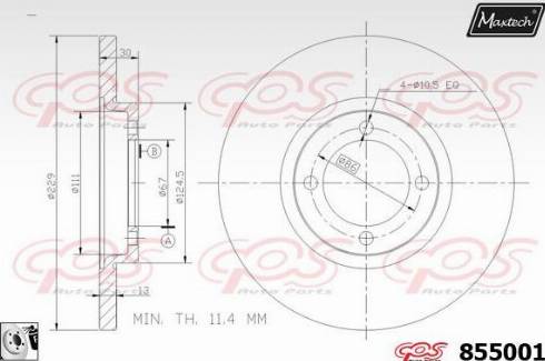 Maxtech 855001.0080 - Brake Disc car-mod.net