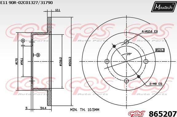 Maxtech 855001 - Brake Disc car-mod.net