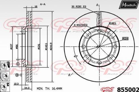 Maxtech 855002.6880 - Brake Disc car-mod.net