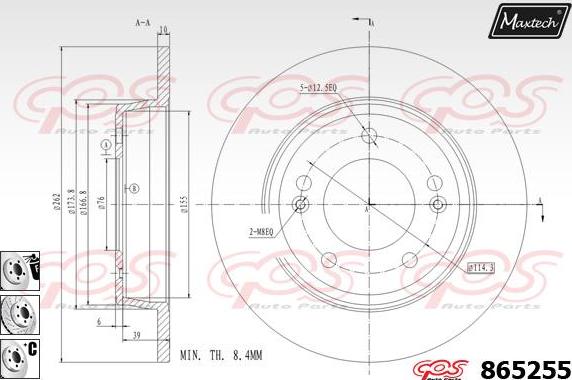 Maxtech 855034 - Brake Disc car-mod.net