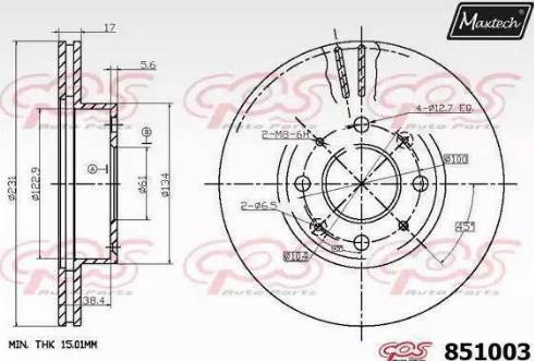 Maxtech 851003.0000 - Brake Disc car-mod.net