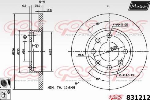 Maxtech 831212.6060 - Brake Disc car-mod.net