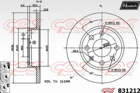 Maxtech 831212.6880 - Brake Disc car-mod.net