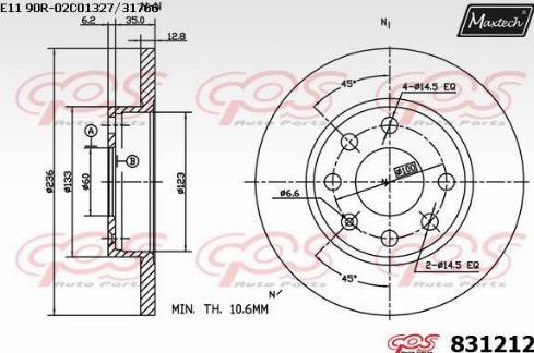 Maxtech 831212.0000 - Brake Disc car-mod.net