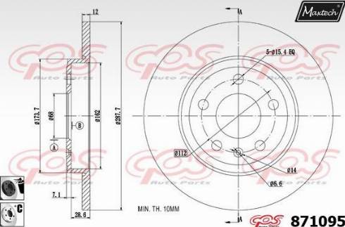 Maxtech 871095.6060 - Brake Disc car-mod.net