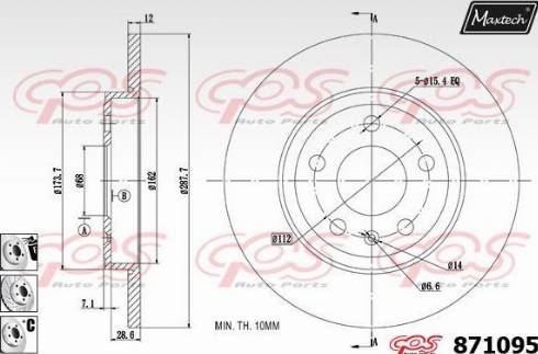 Maxtech 871095.6880 - Brake Disc car-mod.net