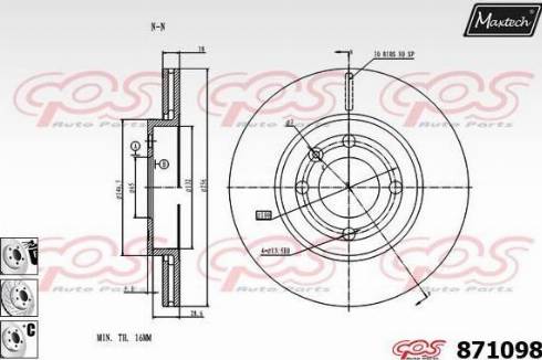 Maxtech 871098.6880 - Brake Disc car-mod.net