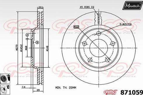 Maxtech 871059.6060 - Brake Disc car-mod.net