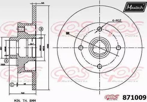 Maxtech 871009.0000 - Brake Disc car-mod.net