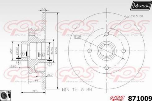 Maxtech 871009.0060 - Brake Disc car-mod.net