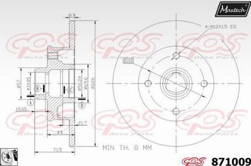 Maxtech 871009.0080 - Brake Disc car-mod.net