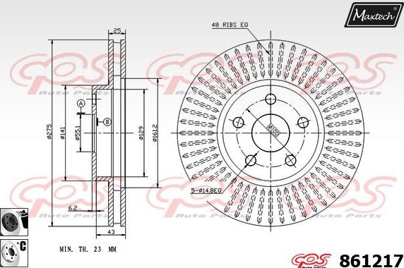 Maxtech 871009 - Brake Disc car-mod.net