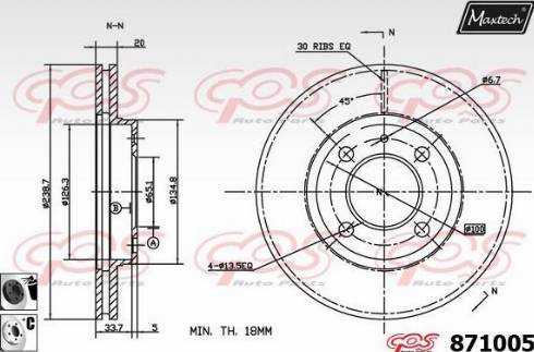 Maxtech 871005.6060 - Brake Disc car-mod.net