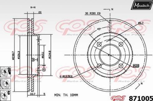 Maxtech 871005.6880 - Brake Disc car-mod.net