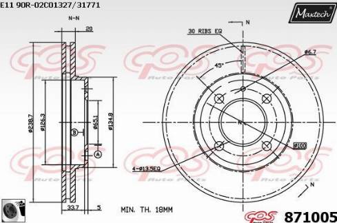 Maxtech 871005.0060 - Brake Disc car-mod.net