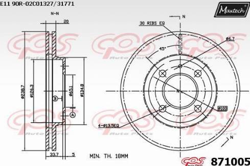 Maxtech 871005.0000 - Brake Disc car-mod.net