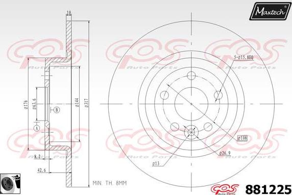 Maxtech 871005 - Brake Disc car-mod.net