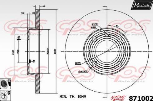 Maxtech 871002.6060 - Brake Disc car-mod.net