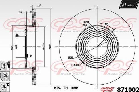 Maxtech 871002.6980 - Brake Disc car-mod.net