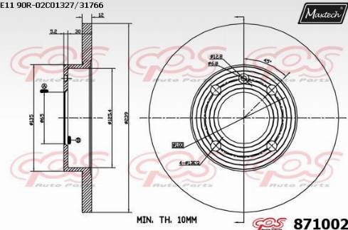 Maxtech 871002.0000 - Brake Disc car-mod.net