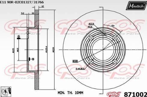 Maxtech 871002.0080 - Brake Disc car-mod.net