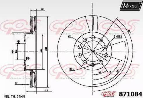 Maxtech 871084.6980 - Brake Disc car-mod.net