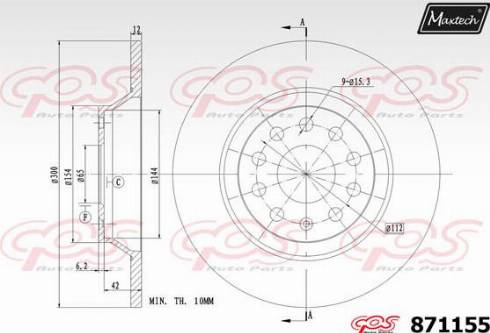 Maxtech 871155.0000 - Brake Disc car-mod.net