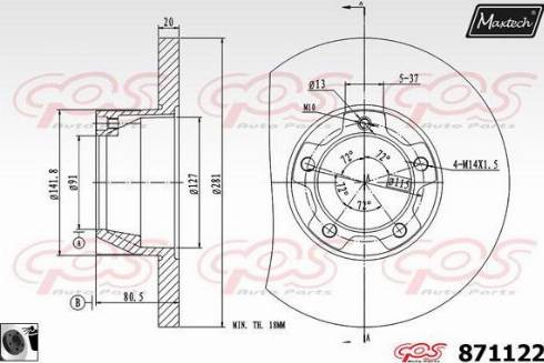 Maxtech 871122.0060 - Brake Disc car-mod.net