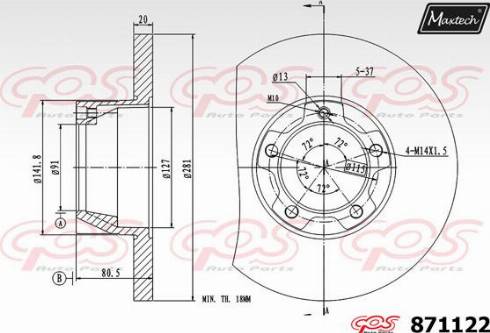 Maxtech 871122.0000 - Brake Disc car-mod.net